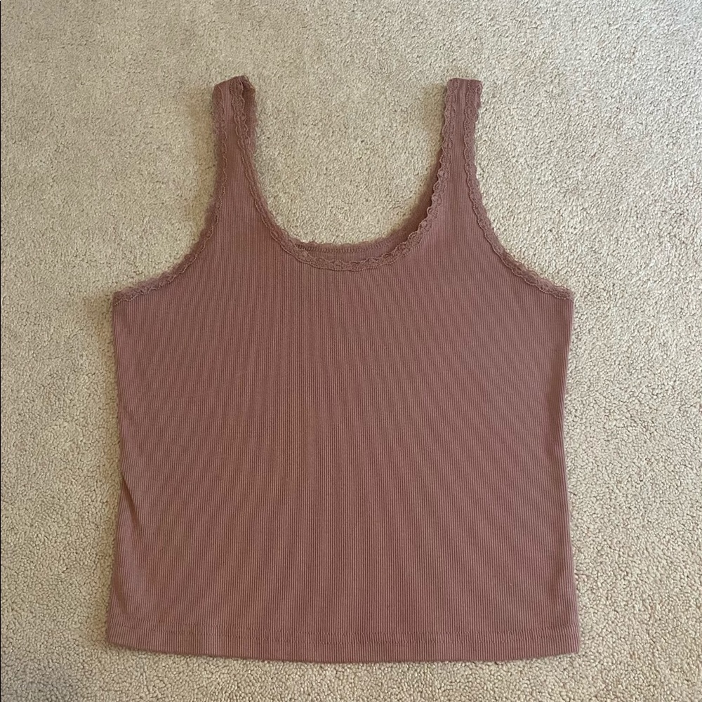 Pink Cropped Tank Top